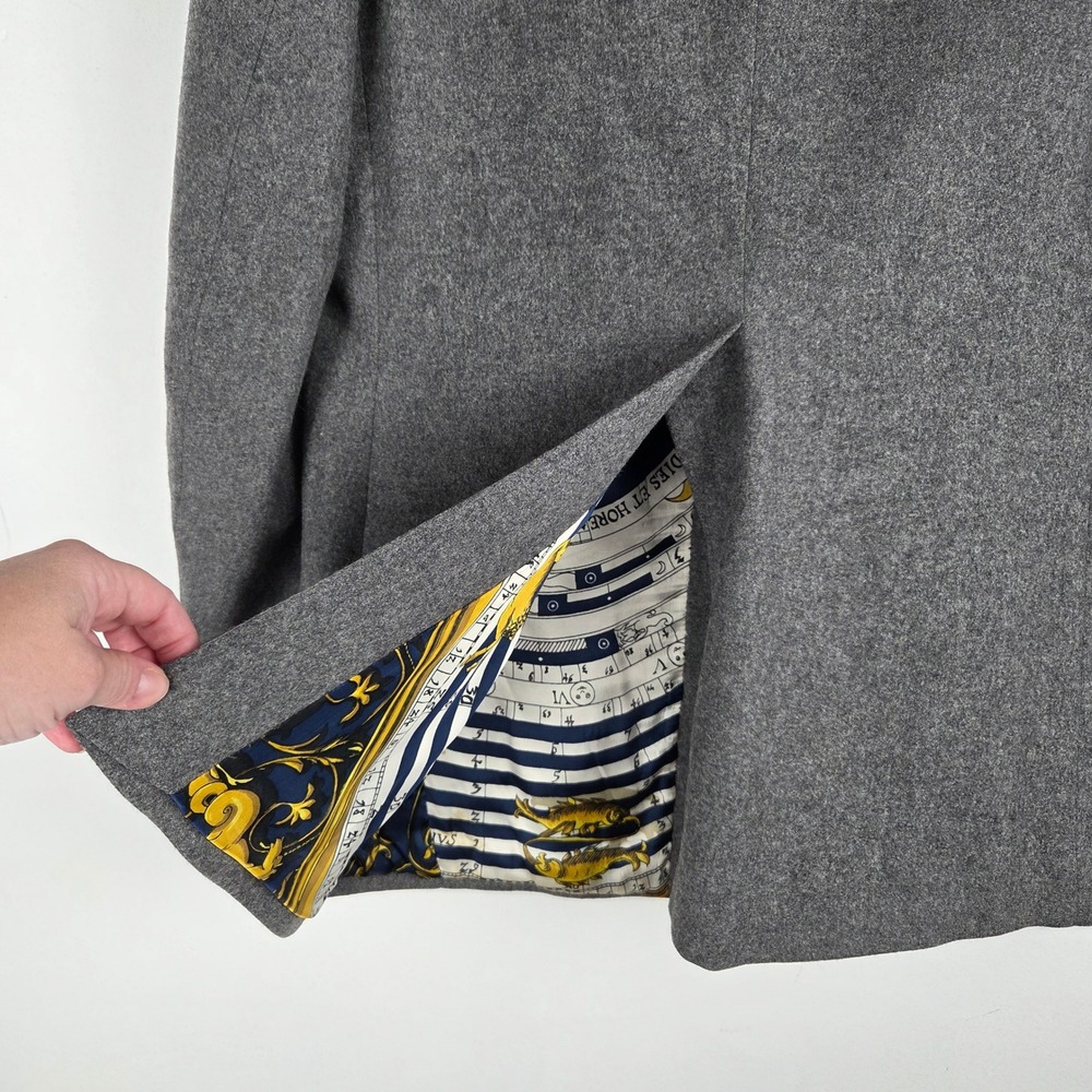 Vintage Cortefiel Mens Gray Wool Blazer Size 40 Moon Sun Lined‎ Celestial - Picture 8 of 14